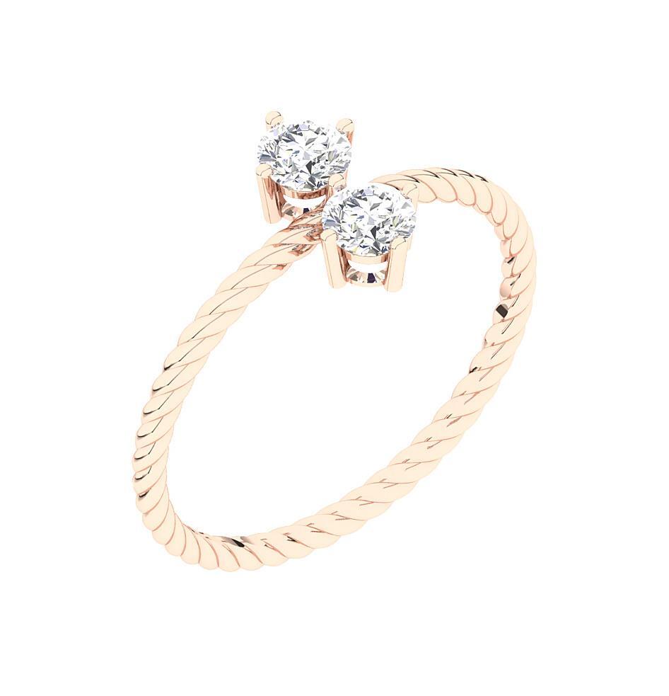 Forever Us Two Stone Engagement Ring 14K Gold VS F 0.50 Carat Lab Grown Diamond