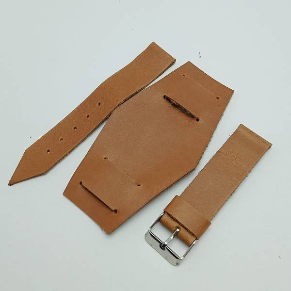 18 mm Bund Cuff Hollywood Citizen Bullhead Brad Pitt Brown Strap BRQ69ARL2
