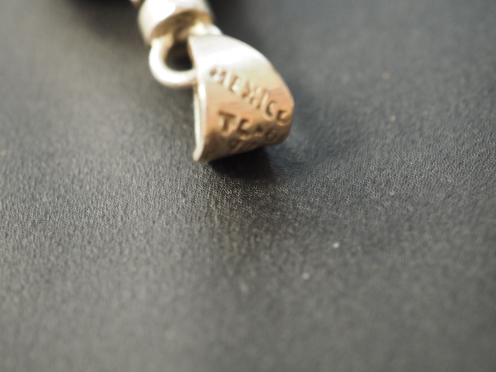 Vintage Mexico Perfume Flask Bottle Heart Sterling Silver Pendant FREE SHIPPING!