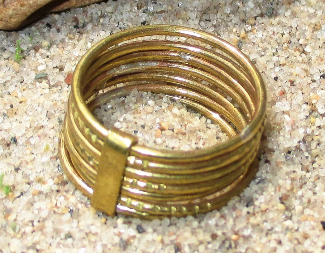 Brass Seven-Day Blessing Ring Spinner Ring Handmade Ring Antique Ring For Women
