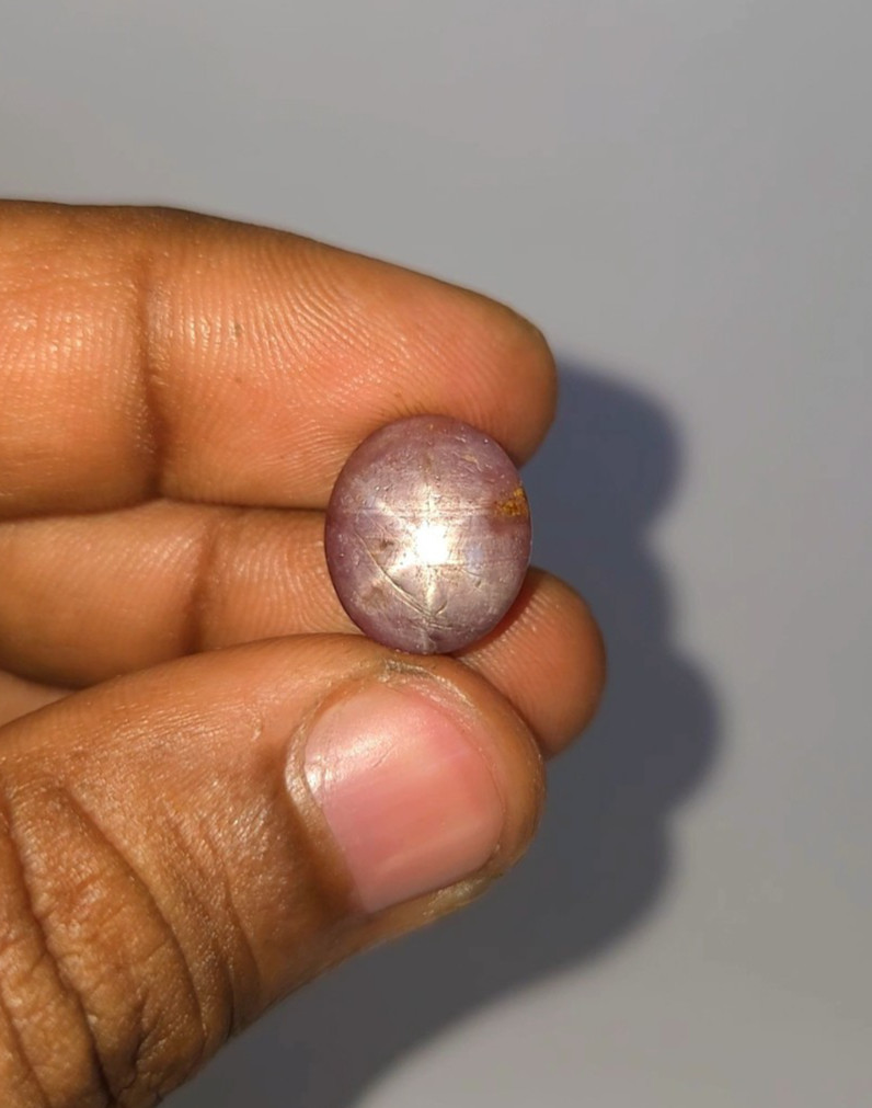 Natural 11.70 ct Translucent Star Sapphire Brown Oval Cabochon loose gemstone