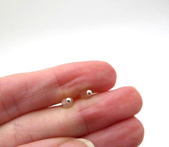 925 Sterling Silver 2mm Round Ball Dainty Small Stud Earrings