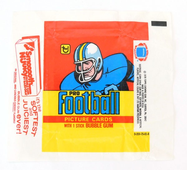 1978 Topps Football Wax Wrapper Smooth N’ Juicy Variation