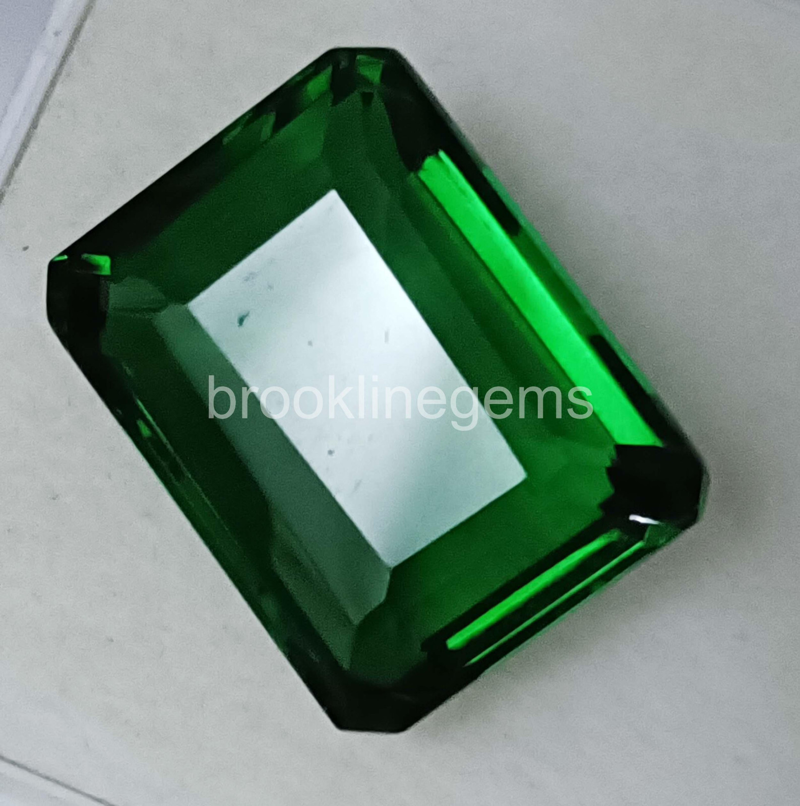 Natural Green Emerald 26.75 Ct Emerald Cut EGL Zambia Loose Gemstone 5ART