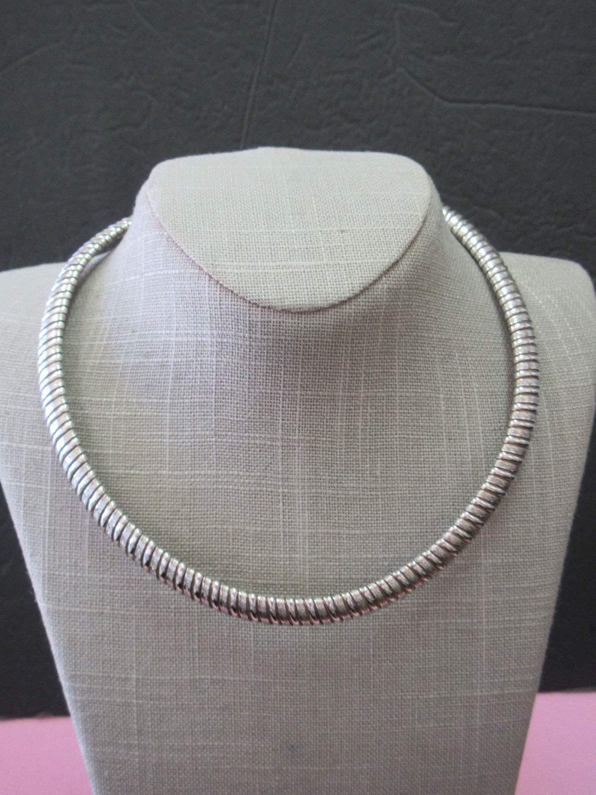 Vtg 999 Etched Fine Silver 10.6mm Omega Chain Necklace 17″+3″ Extender 52.76 G
