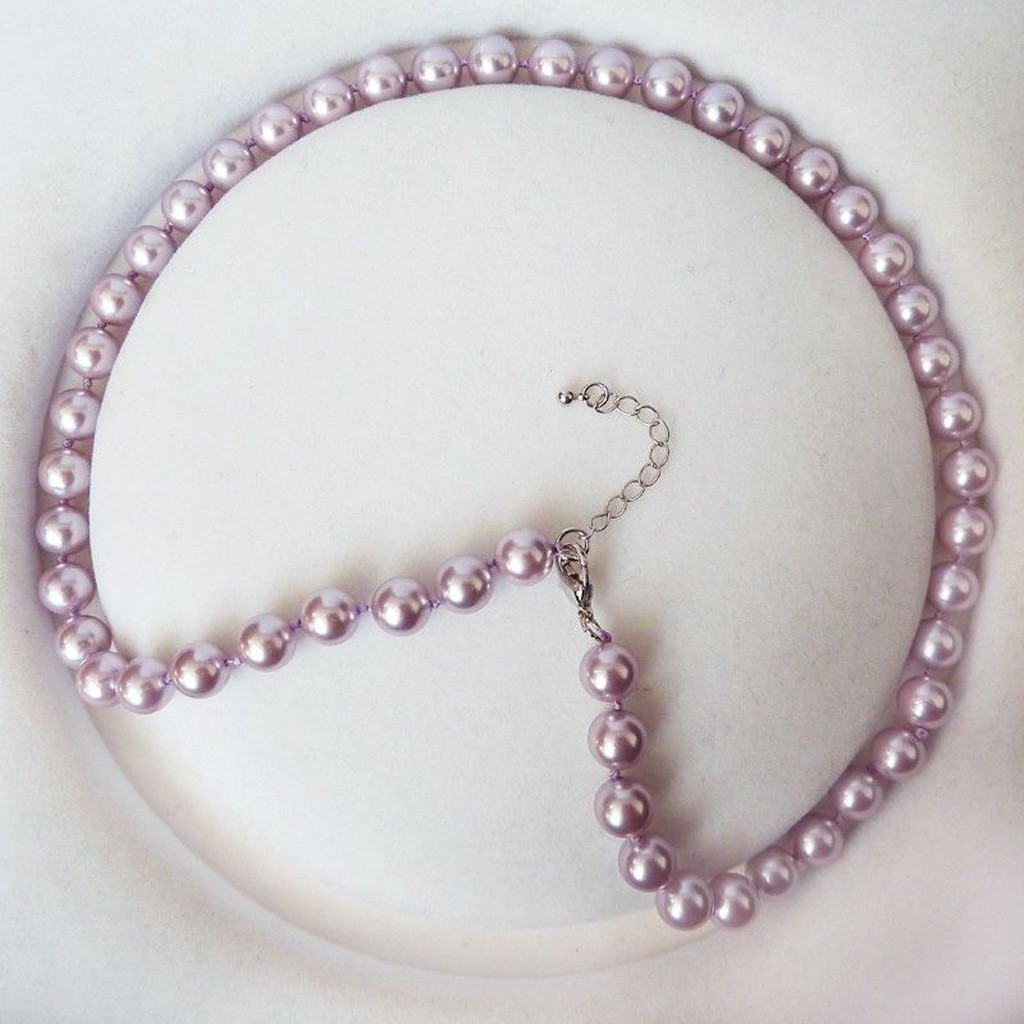 Fashion Natural 8mm Akoya Cultured Shell Pearl Necklace 18″ (10 Colors)