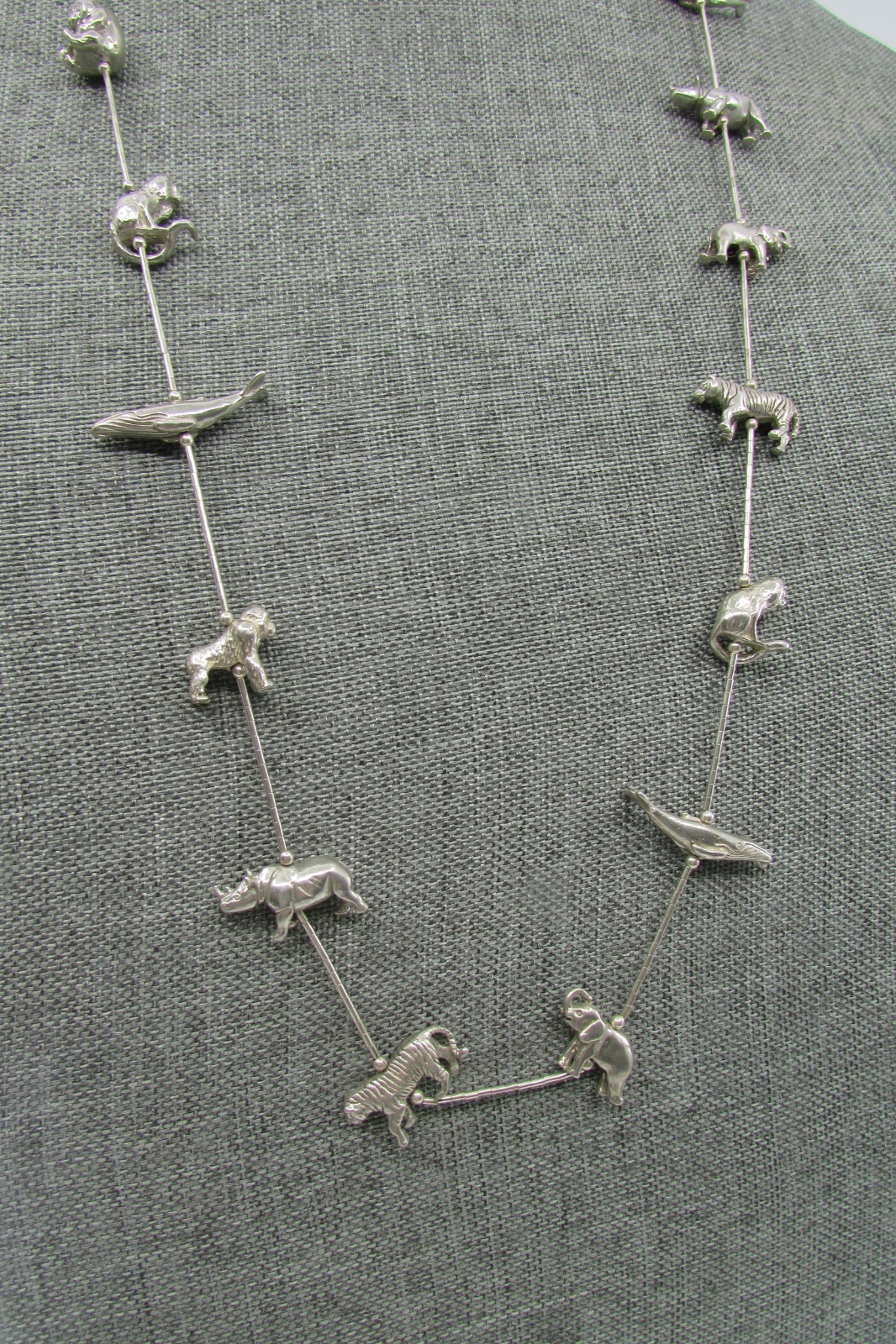 50g Endangered Species Survival Plan Sterling Silver Animal 925 Necklace 30”