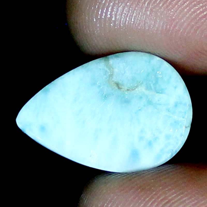 Larimar Gemstone 10.45CTS Natural Larimar Pear Cabochon 14x21x4mm Gemstone BC-67
