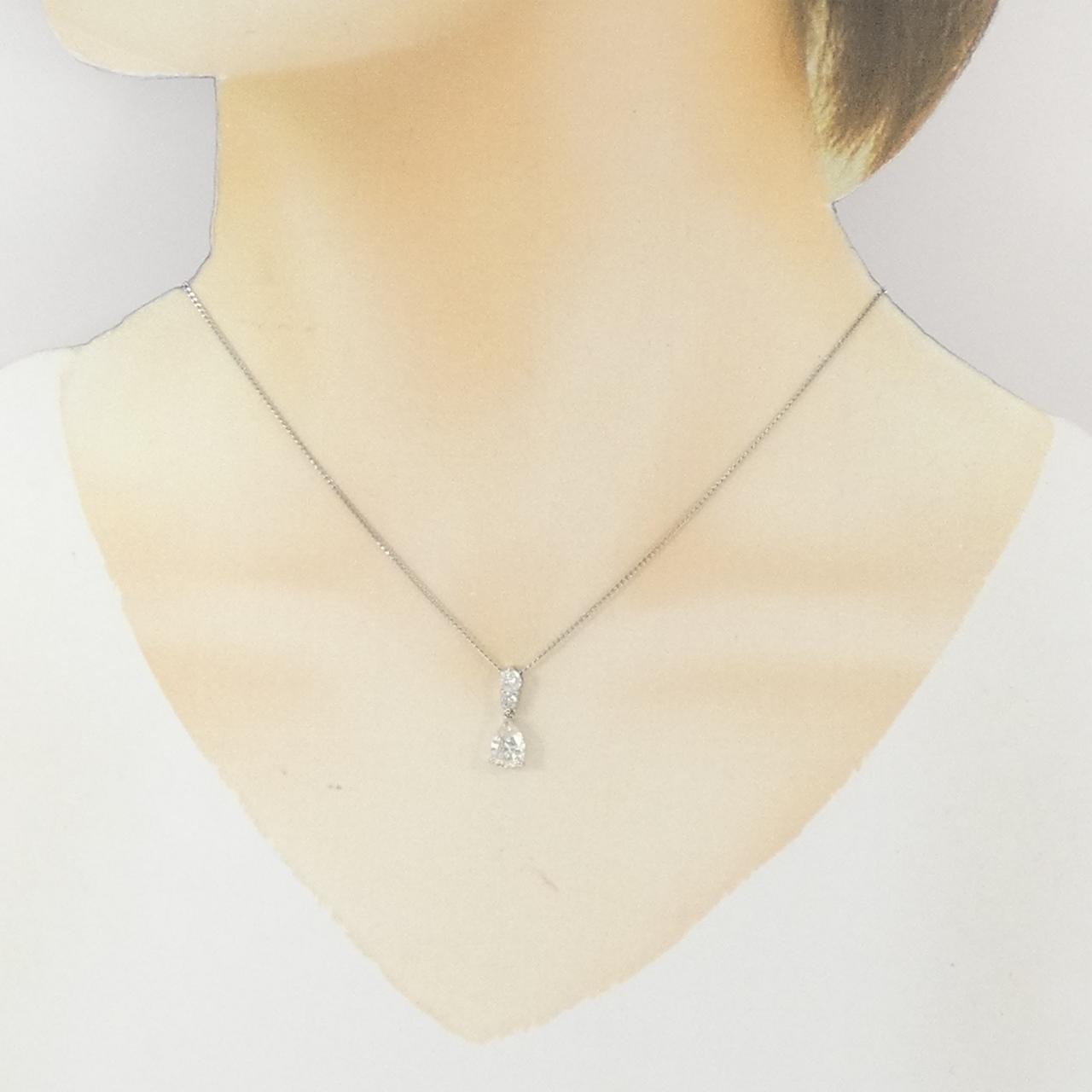 Authentic PT1000 Diamond Necklace 1.064CT #230-000-654-7027