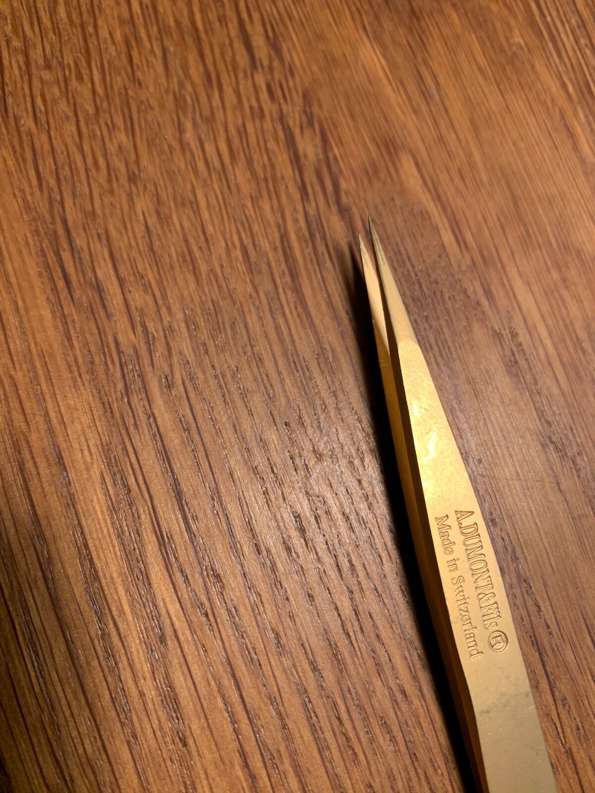 DUMONT 5306-1AM-PS BRASS TWEEZERS N°1 FOR WATCHMAKERS MATT FINISH