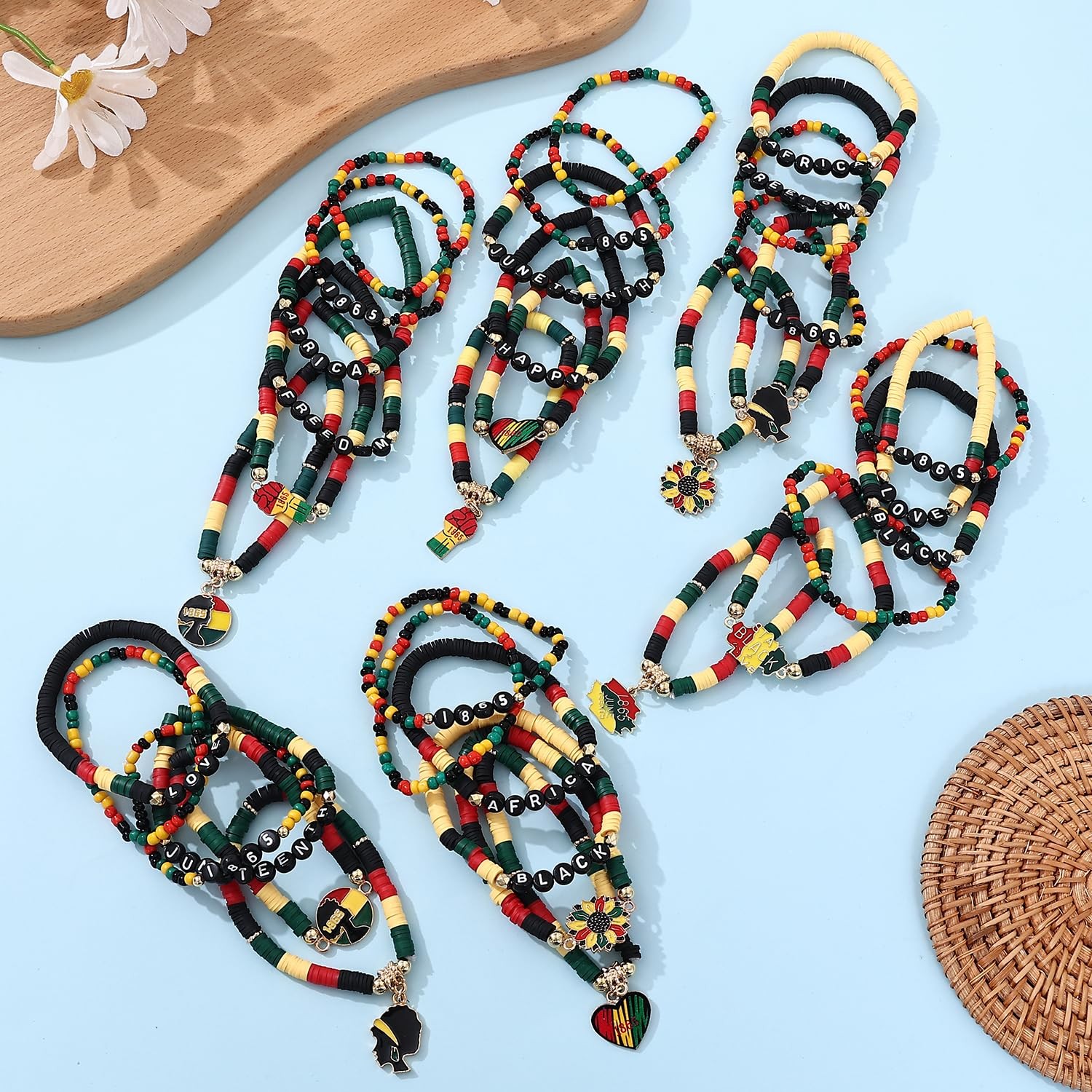 36Pcs Juneteenth Bracelets bulk for Women Juneteenth Day Party Favors Freedom…