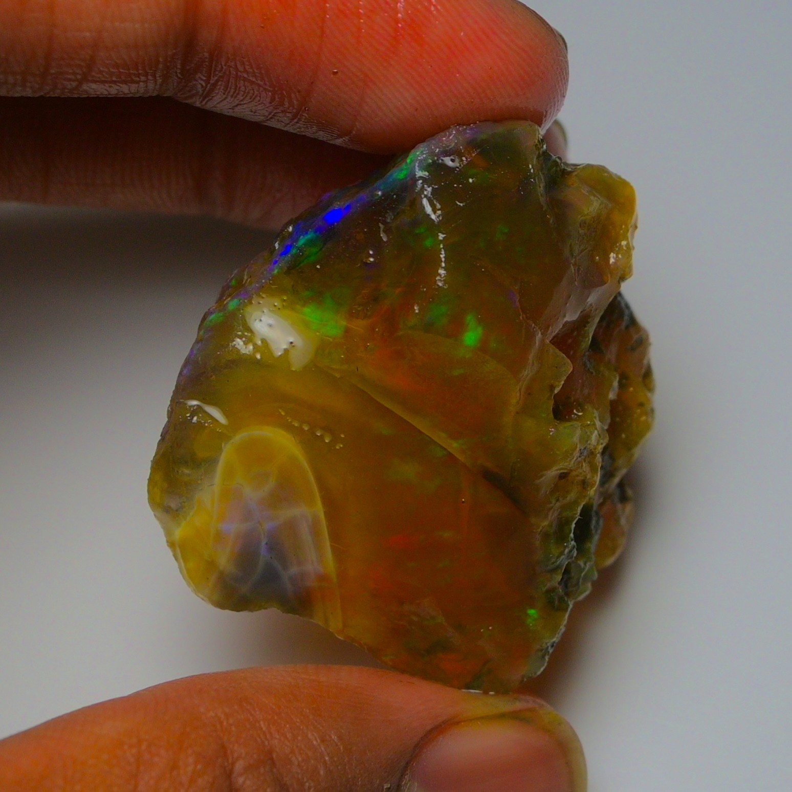Stunning Ethiopian Opal Rough 99.20 Cts, Large Oil Opal Specimen Natural Opal