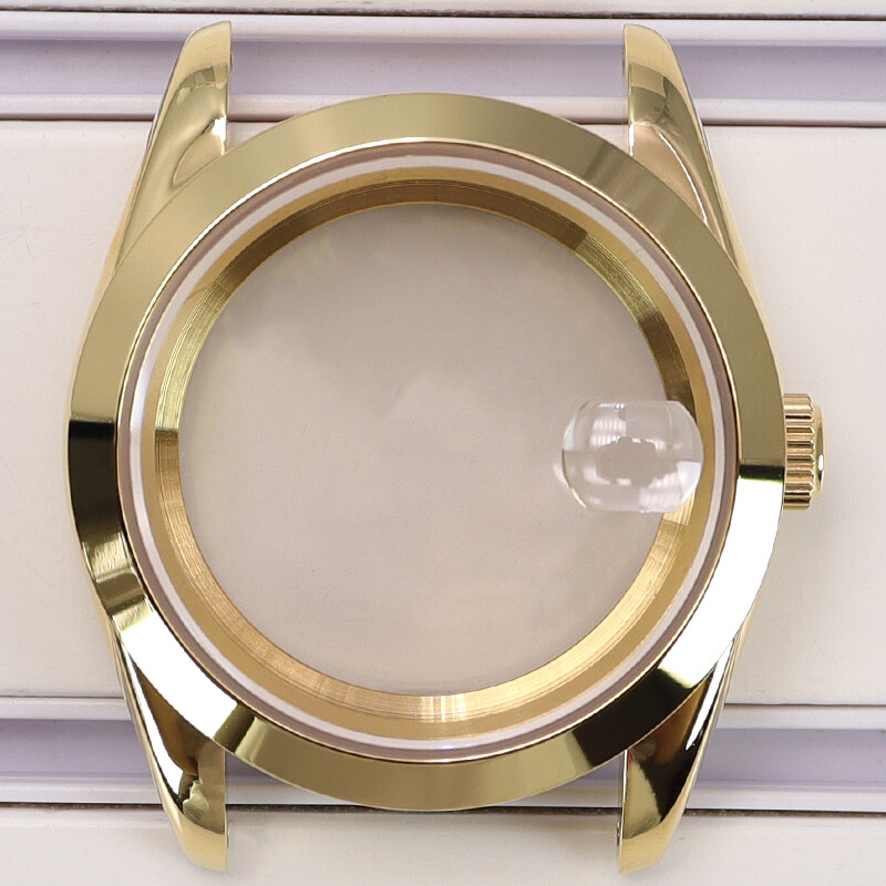 36mm/39mm Gold Stainless Steel Watch Case Sapphire Glass For Seiko NH35 Movement