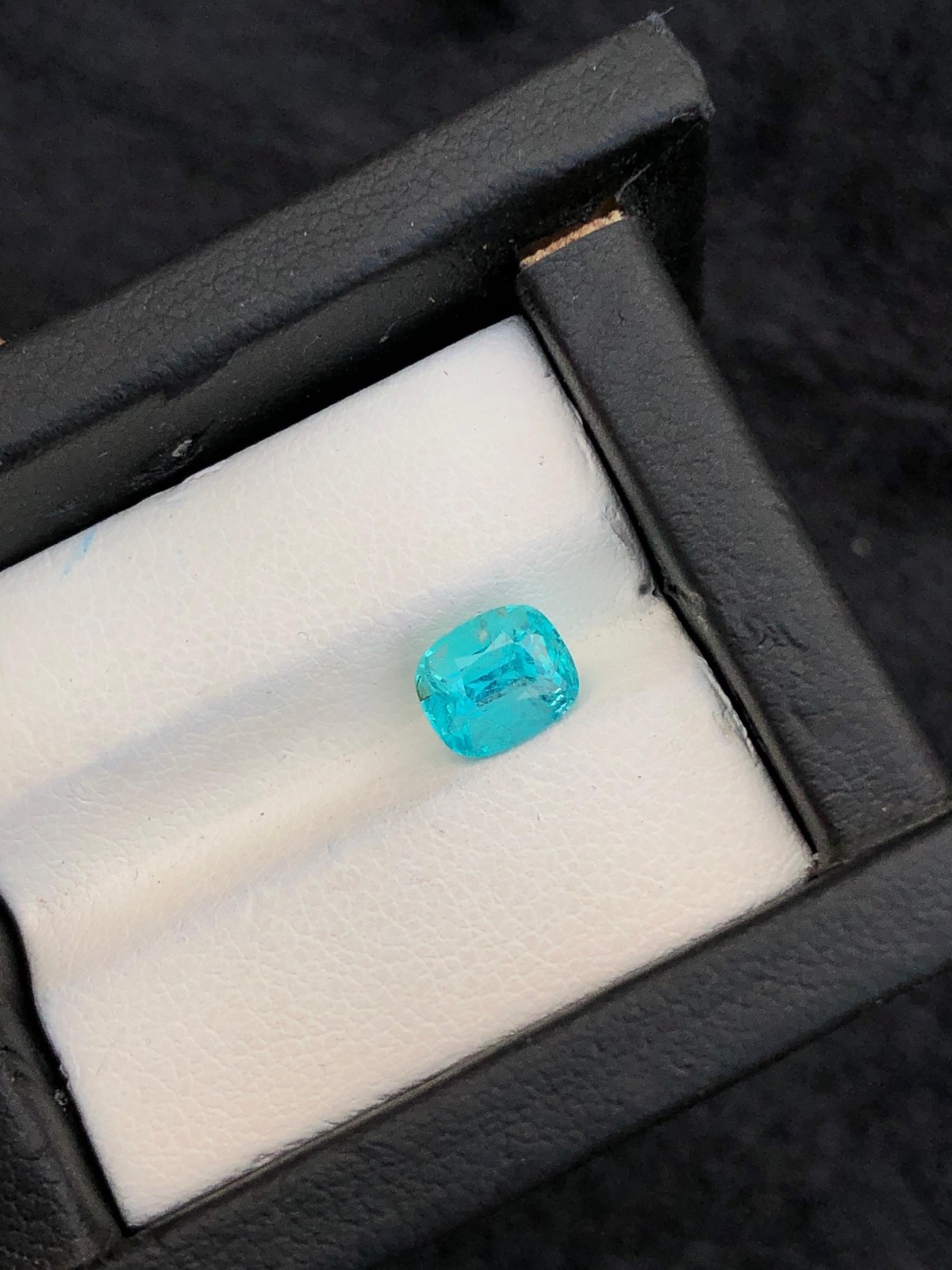 1.51 CT Natural Cut Apatite cushion shaped loose gemstone from Brazil.
