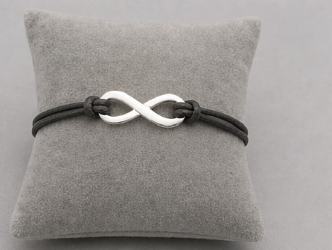Personalized Infinity Bracelet Custom Engraved Name Adjustable Cord Gold Silver