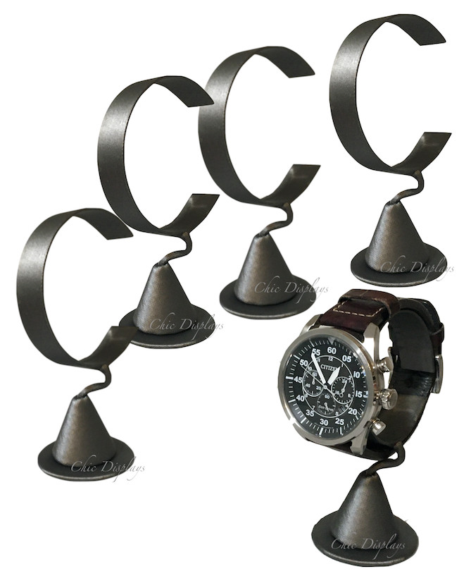 12pc Gray Watch Display Stand Watch Display HIGH QUALITY Grey Faux Leather Stand