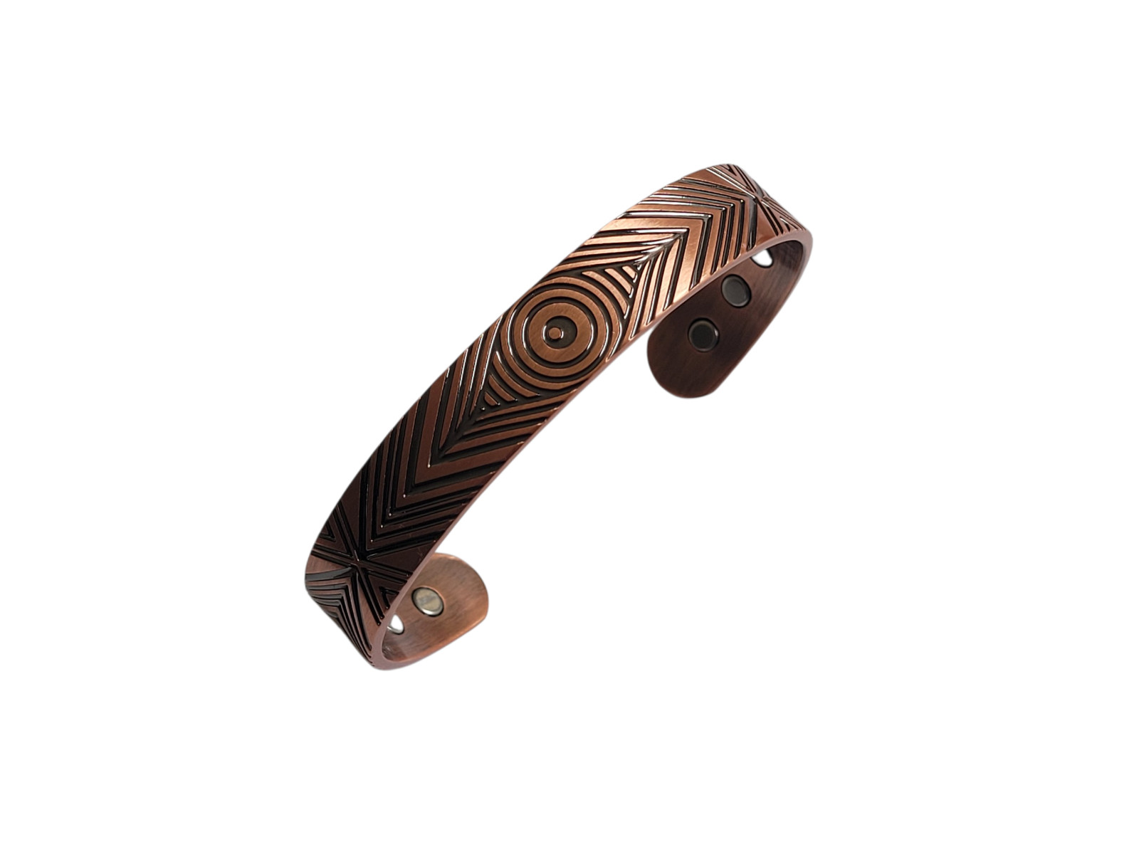 Artisan Pure Solid Copper Magnetic Bracelet Arthritis Therapy Cuff Eyes