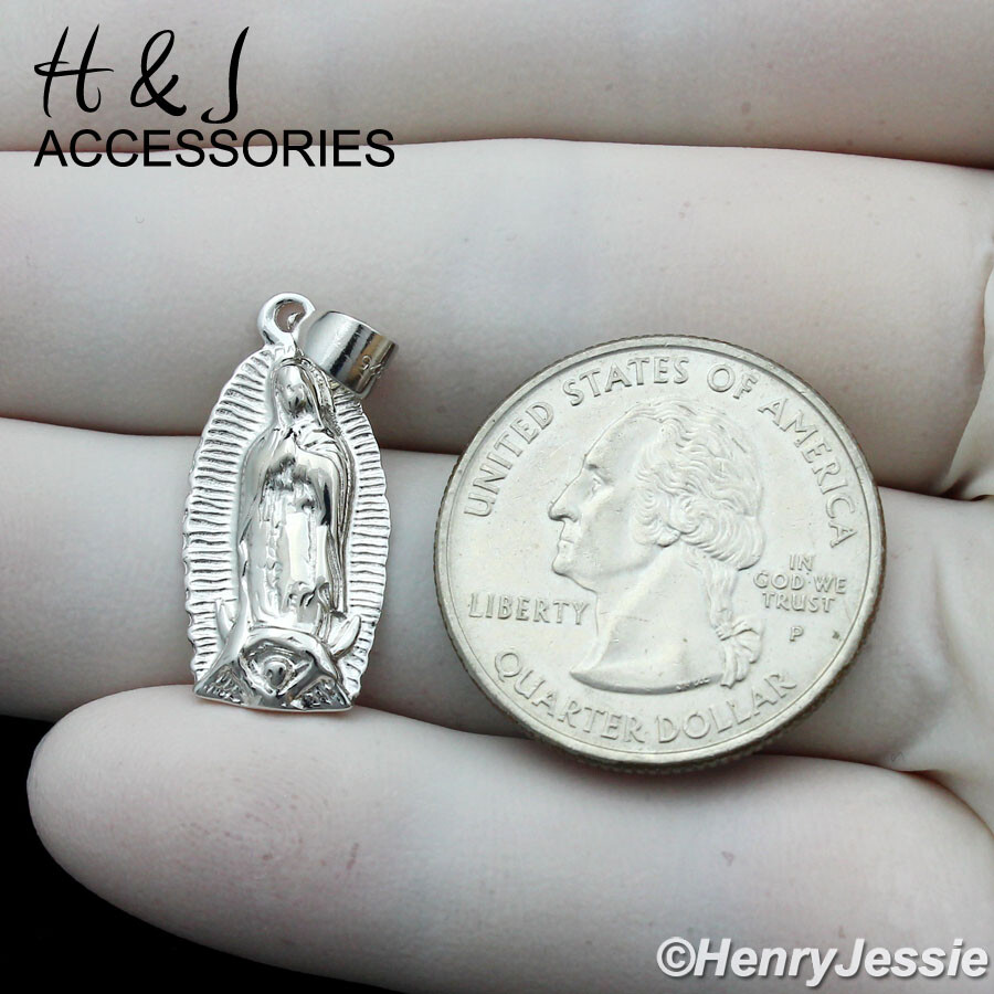 MEN WOMEN 925 STERLING SILVER PLAIN GOLD PLATED/SILVER VIRGIN MARY PENDANT*SP339