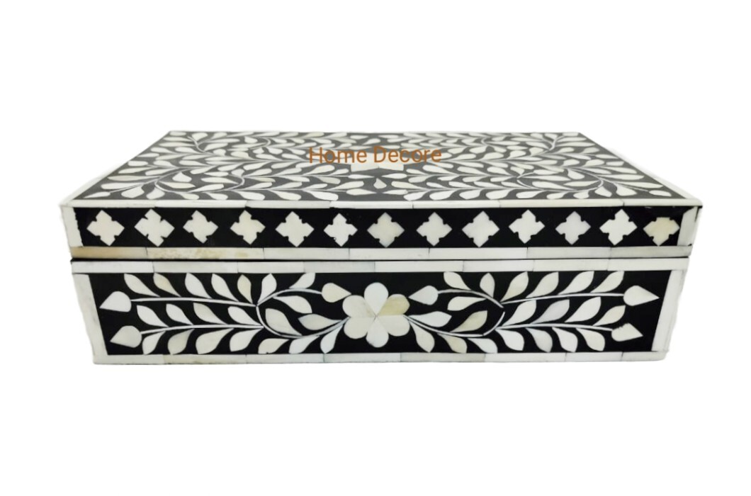 handmade bone inlay jewelry box, bone inlay box, bone inlay items, decor box,
