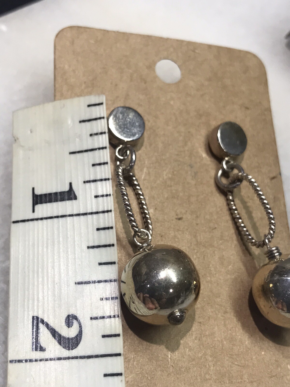 vintage hand crafted sterling silver earrings not stamped acid tested 11 Grams