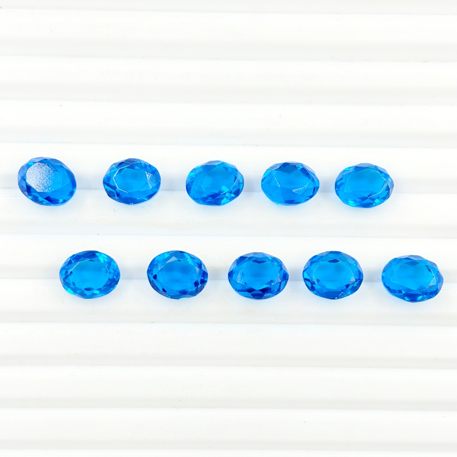 30 Pieces Faceted Blue Topaz Hydro Quartz Gemstone -6x8mm-10x20mm Approx.