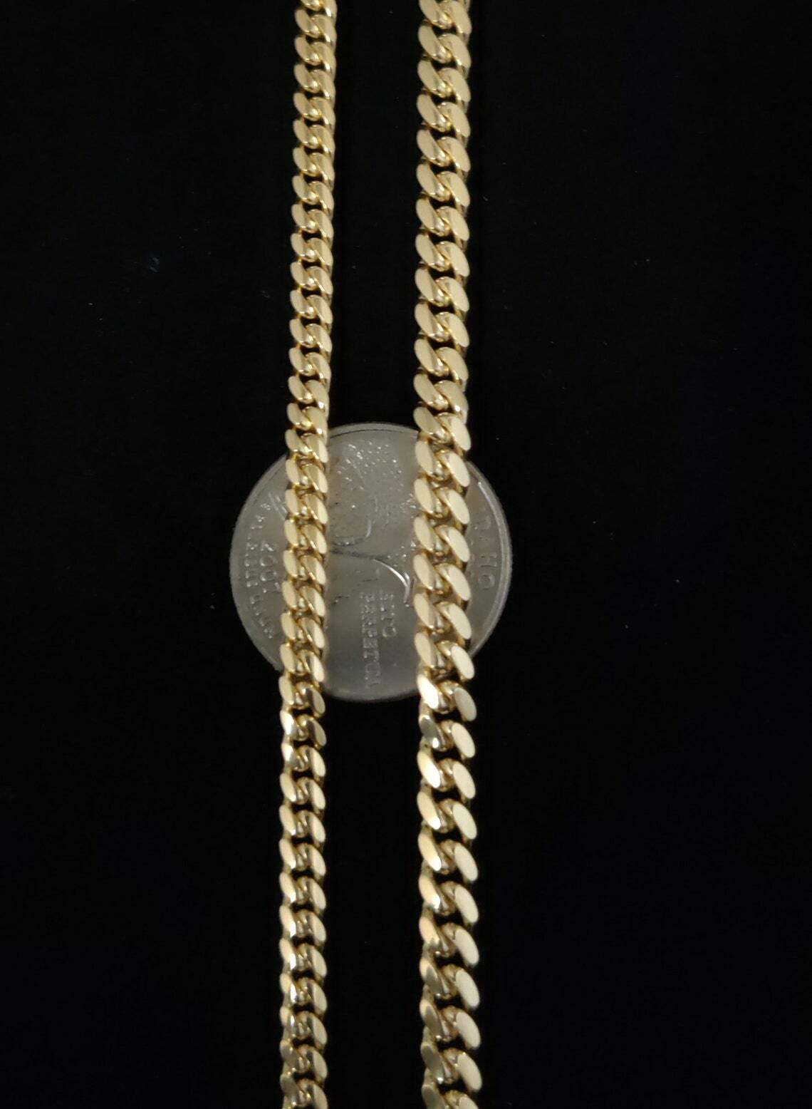10k SOLID Yellow Gold 4mm, 5mm Miami Cuban Chain Bracelet Box Clasp Lock Real 10