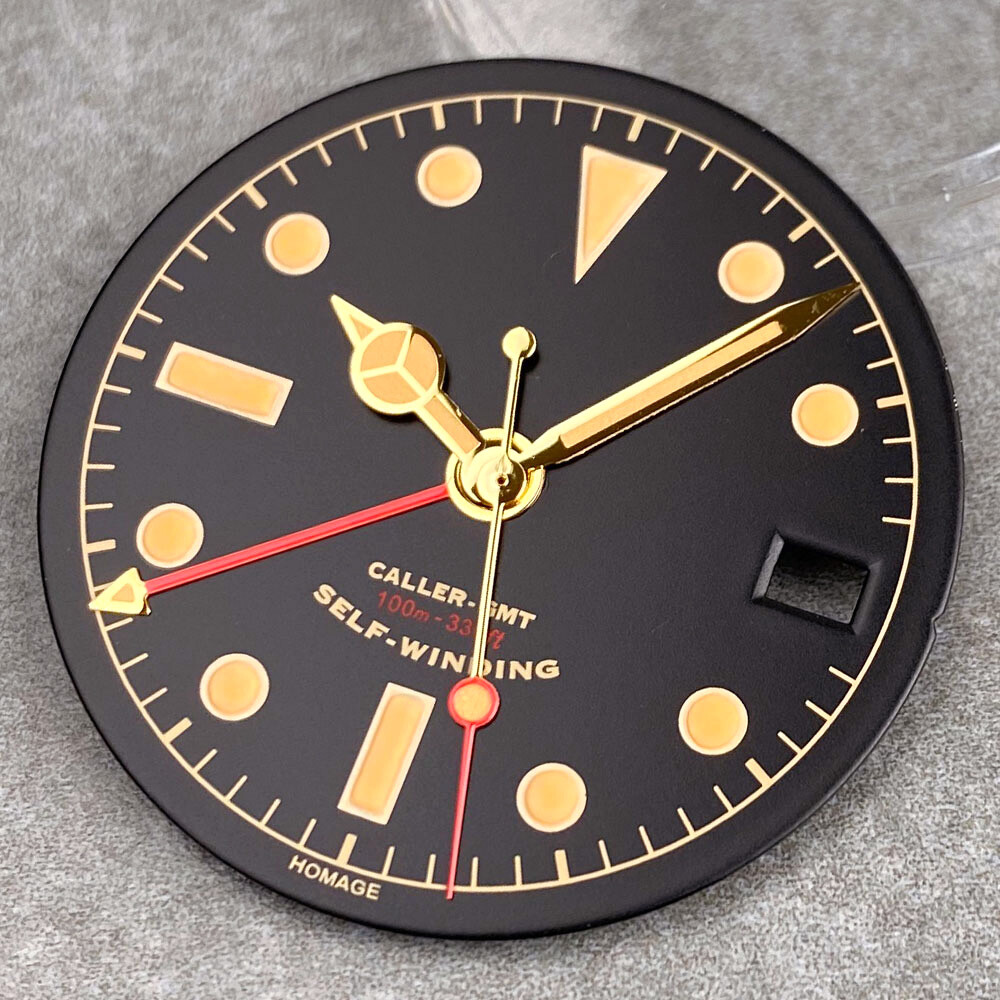 38mm Stainless Steel Brushed 200M Diver Watch Case Fit NH34 GMT NH35 Sapphire