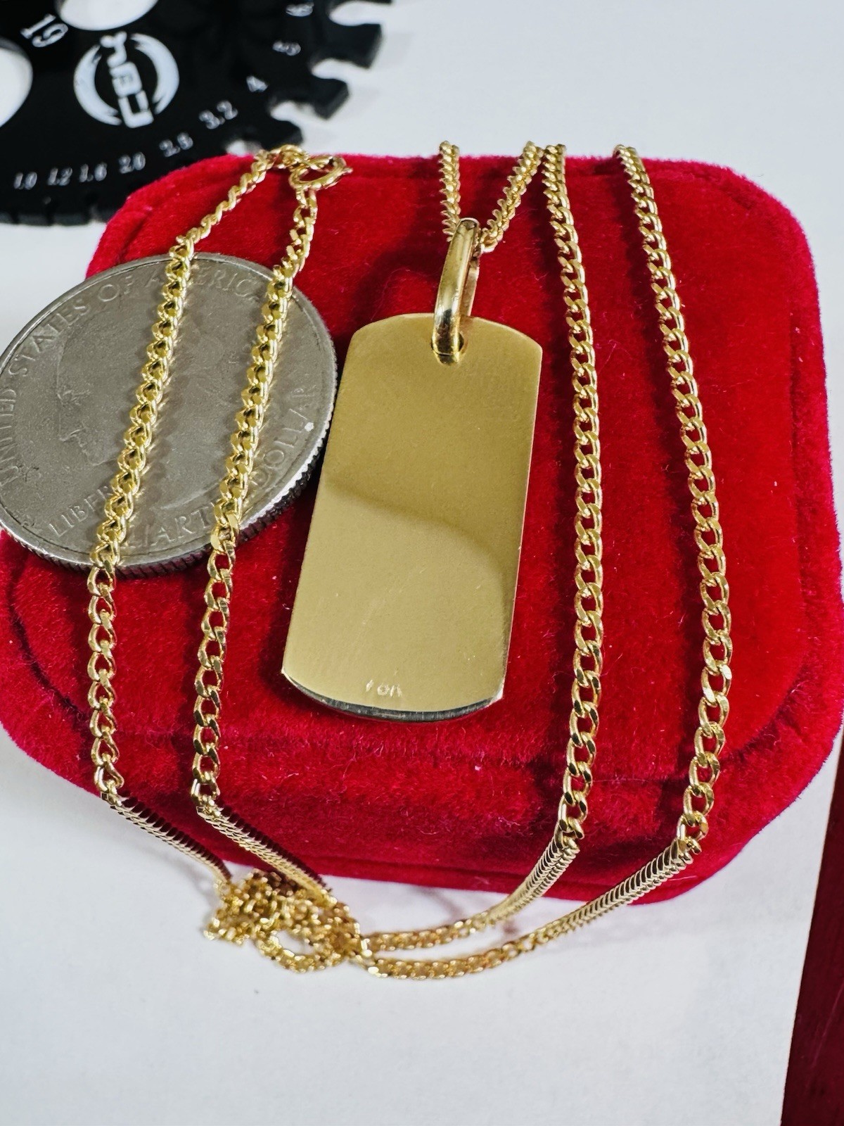 Solid 18K 750 Fine Genuine Gold Bar Necklace 24”/23.5” Long 11.82g 2.2mm