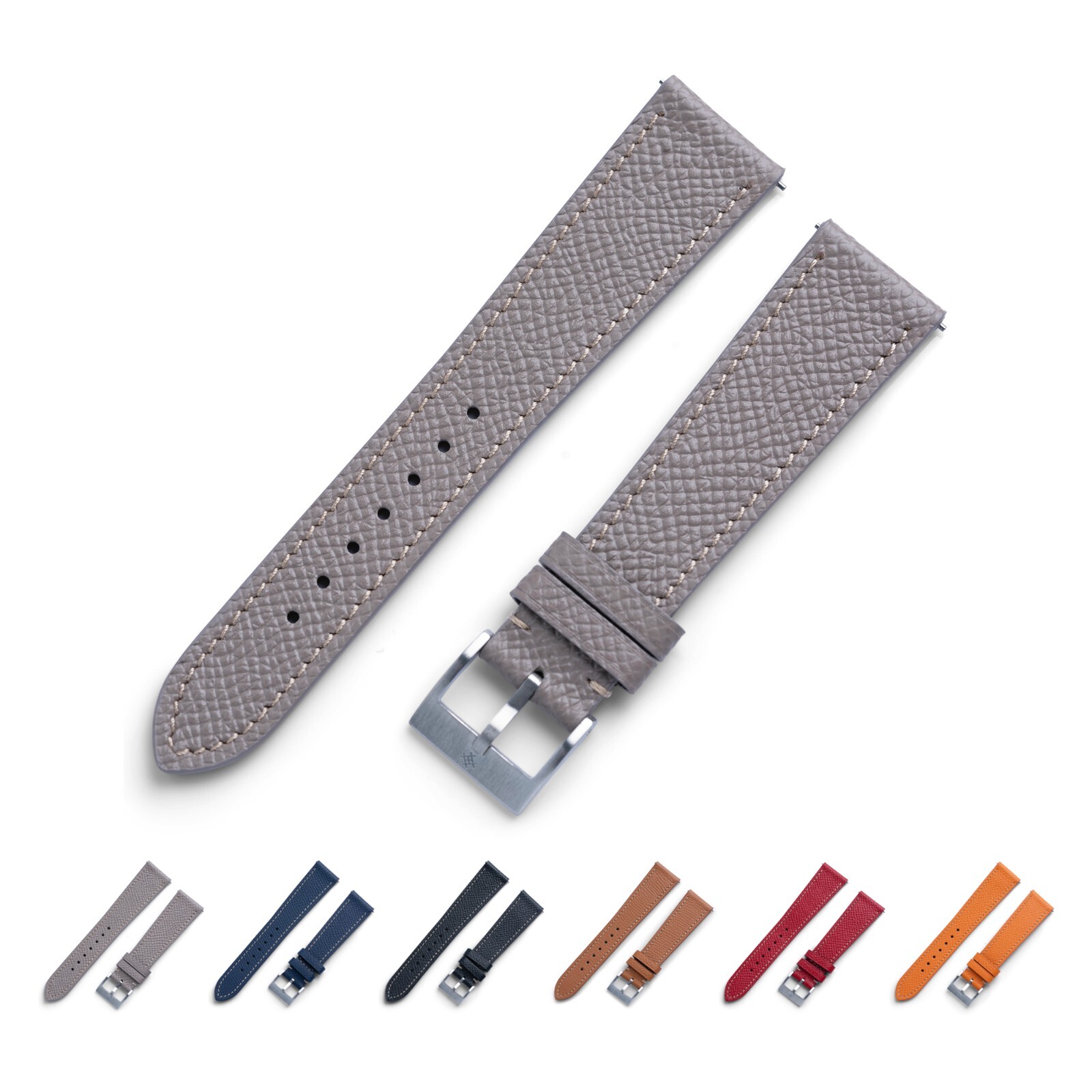 Hermes Leather Epsom Leather Watch Strap Vintage – 18mm, 20m, 22mm – Zermatt