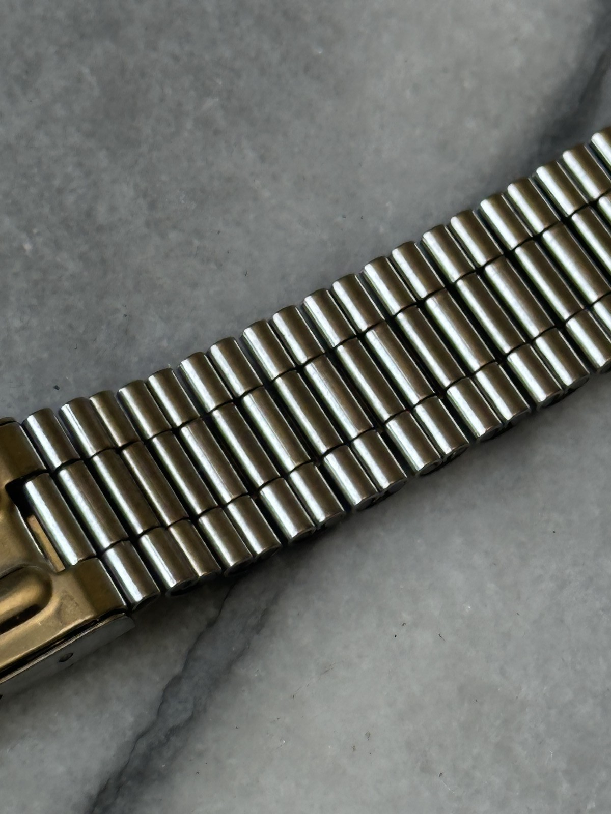 Bracelet de montre vintage en acier inoxydable de style jubilé
