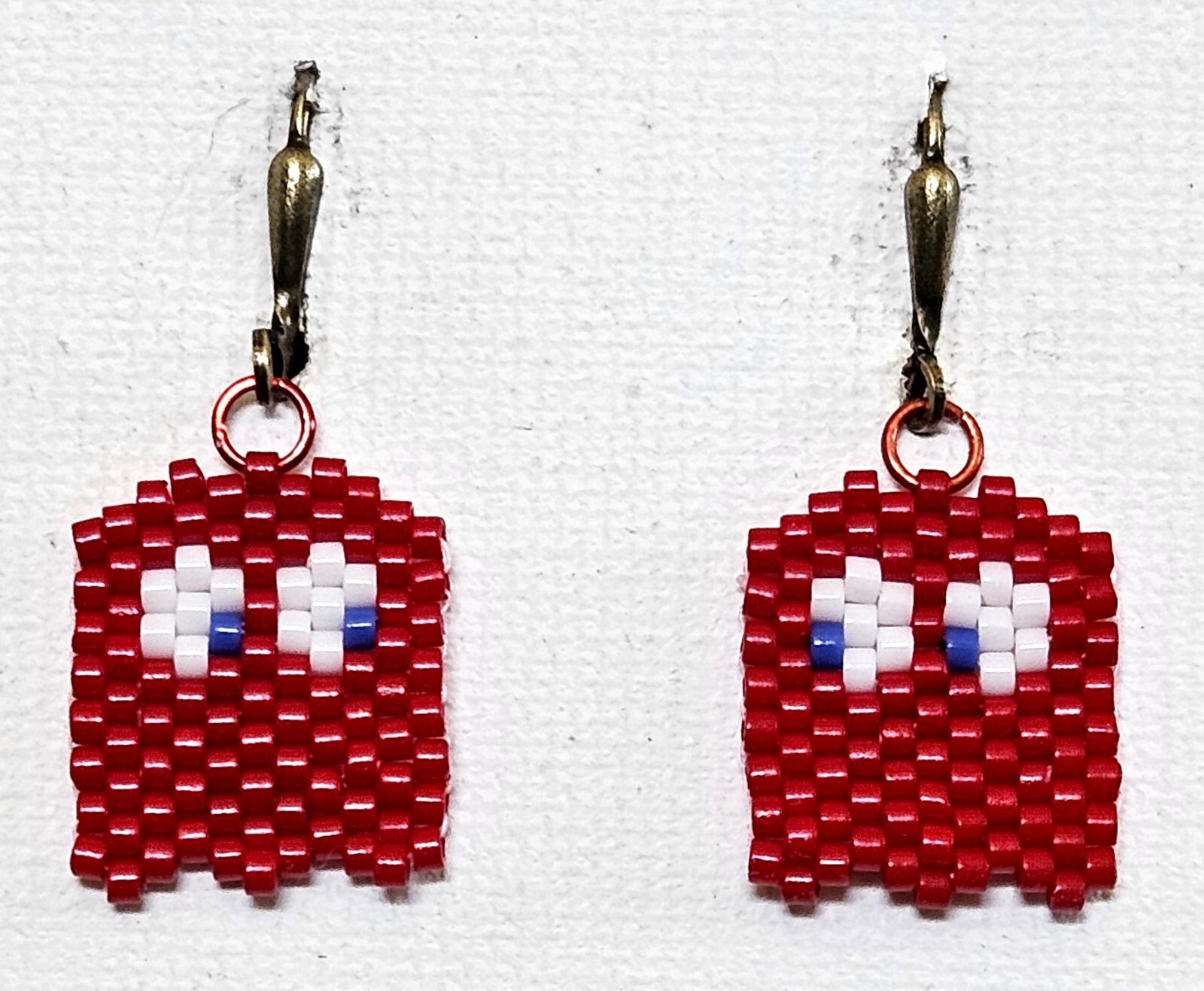 Pac-Man Red Ghost Earrings