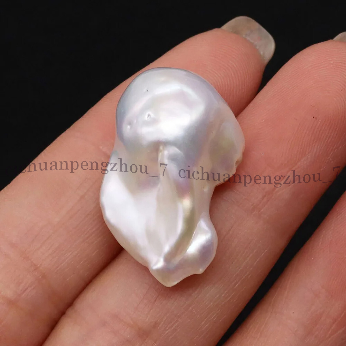 1Pc No Hole Undrilled 15-30mm Natural Freshwater Baroque Keshi Pearl Loose Beads
