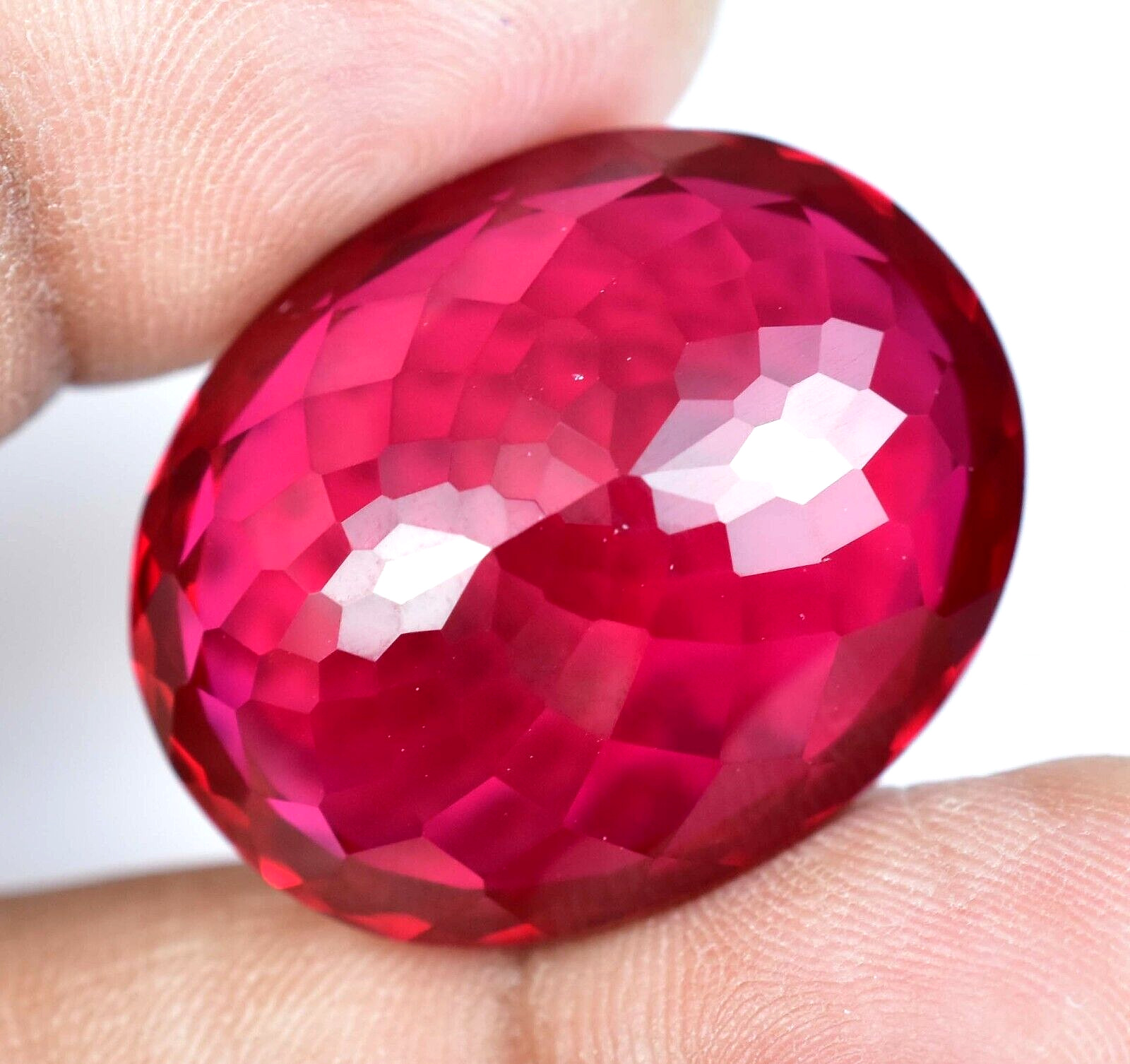Natural Myanmar Blood Red Ruby 59.10 Ct Oval Certified Flawless Loose Gemstone