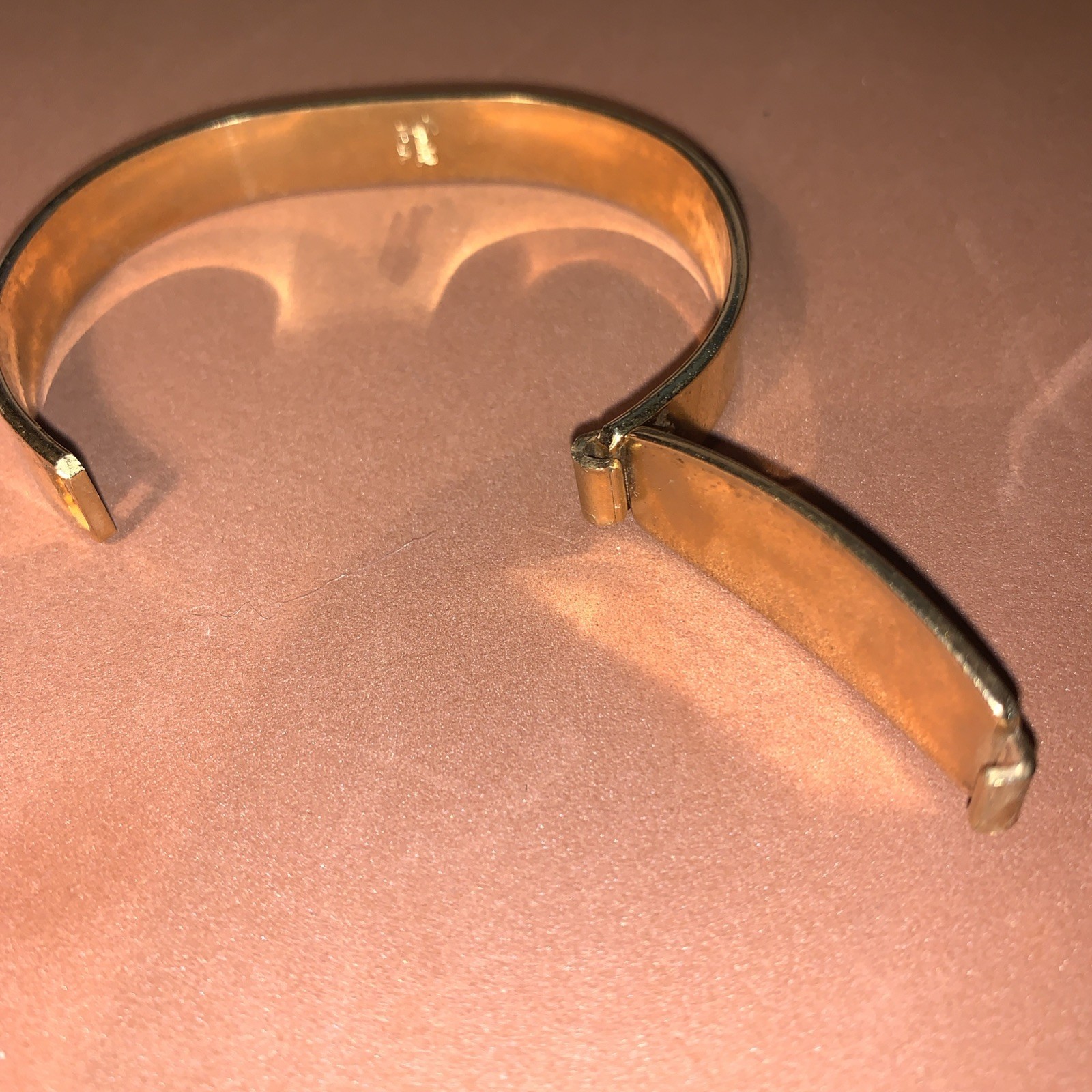 Vintage Spiedel Solid BANGLE Gold-Tone Bracelet Inside 2 1/2 inches( Opens)