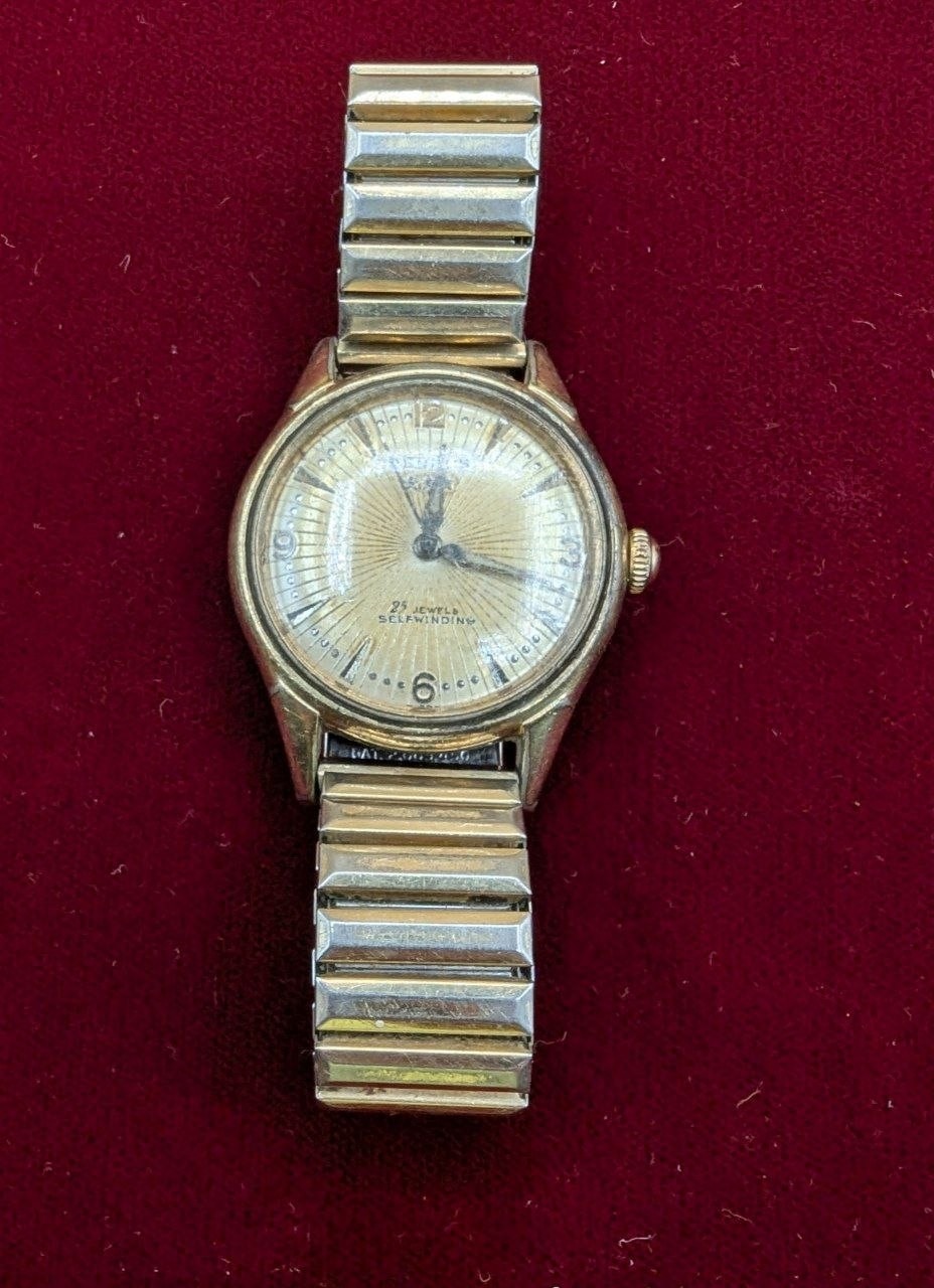 Vintage Benrus Three Star 25 Jewel Self-Winding 10K RGP Watch AS IS – SR22
