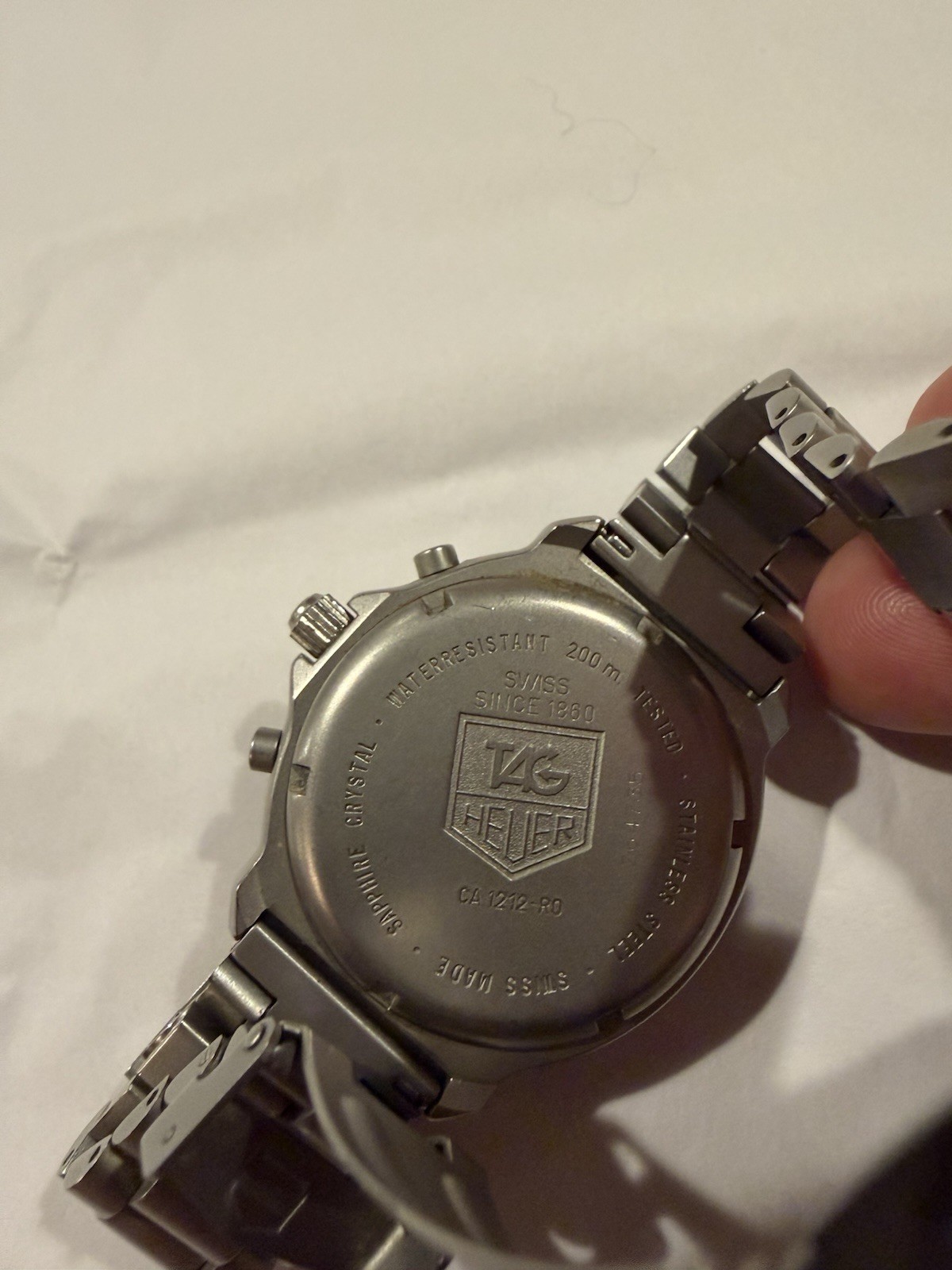 TAG Heuer 2000 Men’s Quartz Chronograph Date 200m White Dial Steel Bracelet
