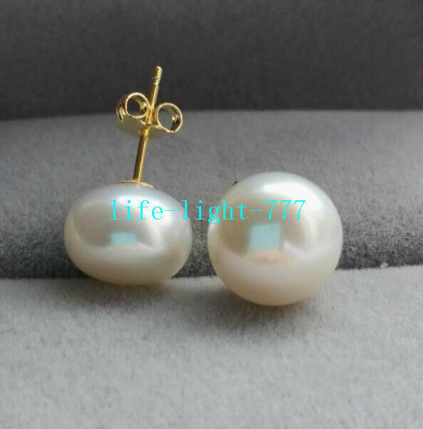 Wholesale AAA Akoya 9-10mm White Pearl Earrings 14k Gold Limited Time Promotion!