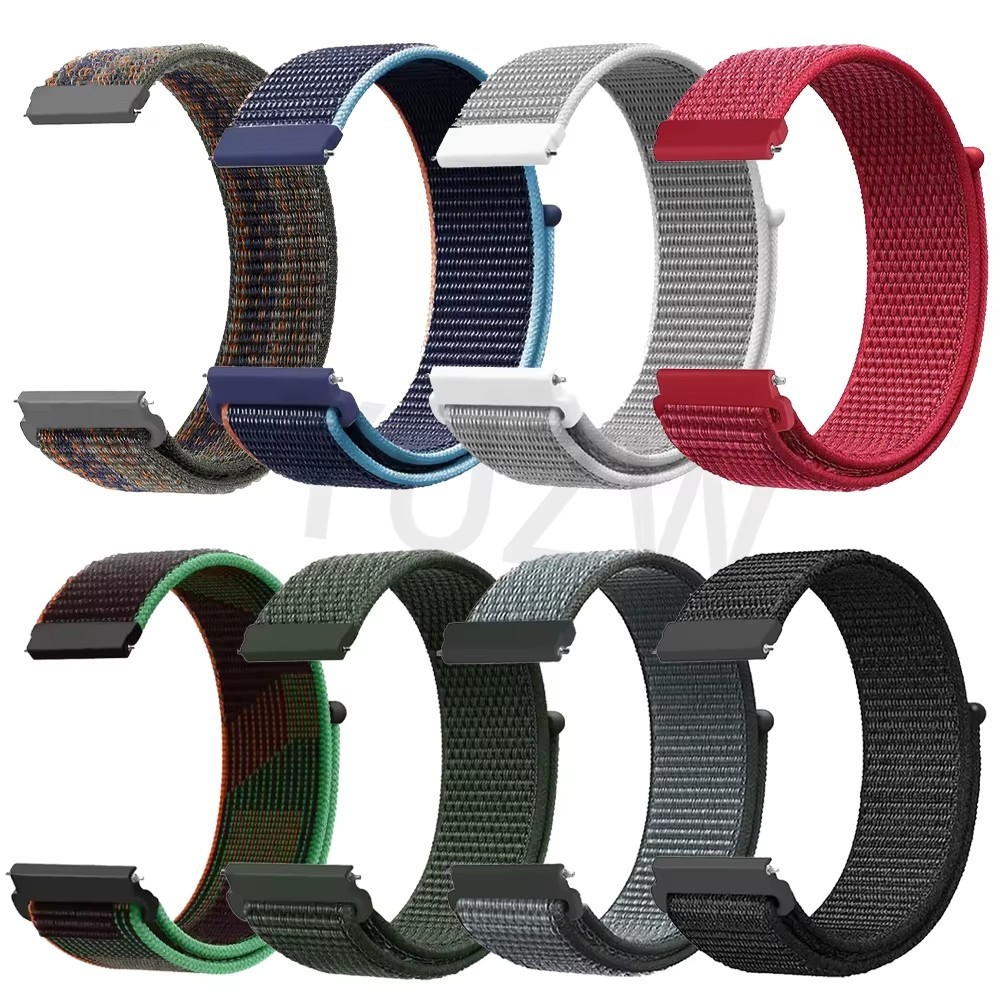 20mm/22mm Nylon Sport Loop Watch Band Strap Quick Release Adjustable Wristband