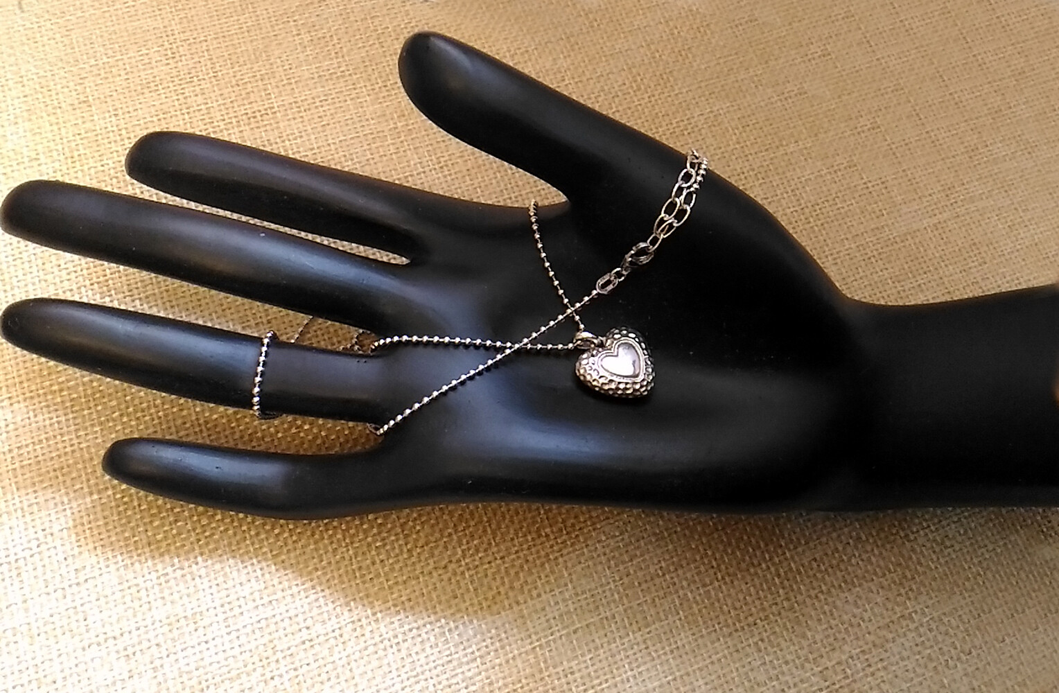 925 ECHT SILBER RHODINIERT 🤍 Herz Collier Kette Kugelkette 42-47 cm