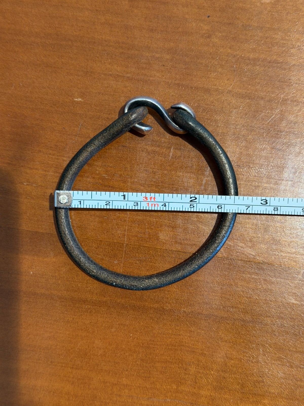 The FLAT HEAD LEATHER & SILVER BRACELET – INDIGO SINGLE WRAP Medium