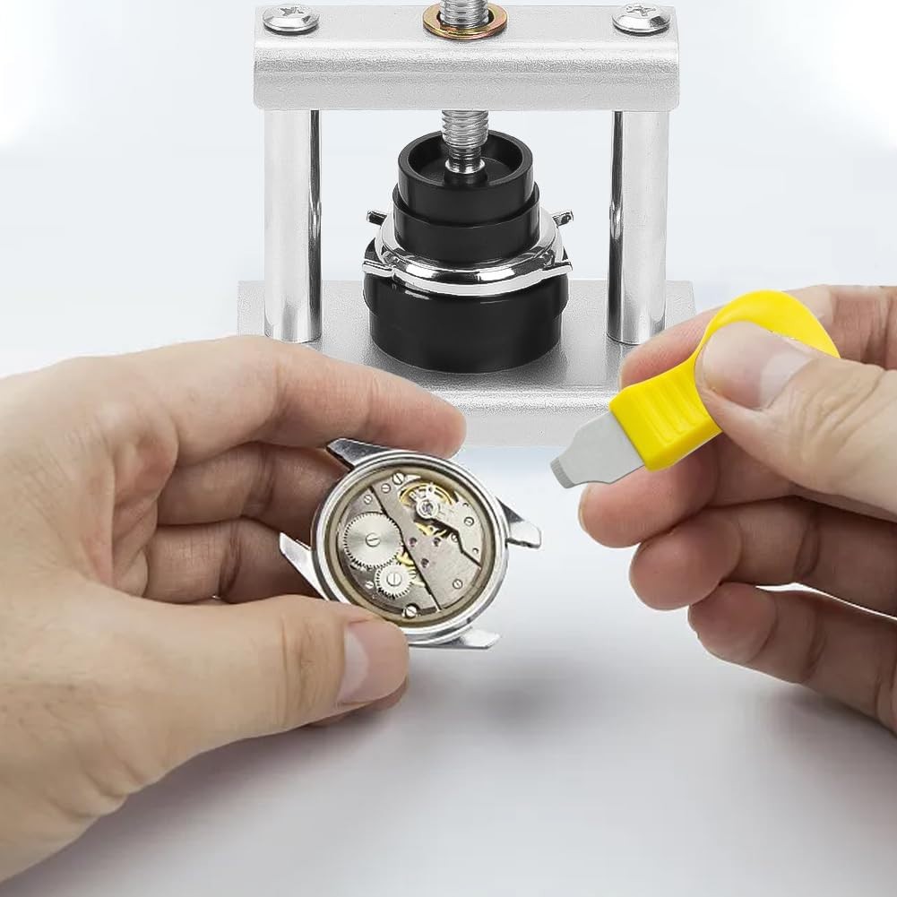 Watch Press Tool Set – Case Closer with 18 Molds, Crystal Press, Battery Replace