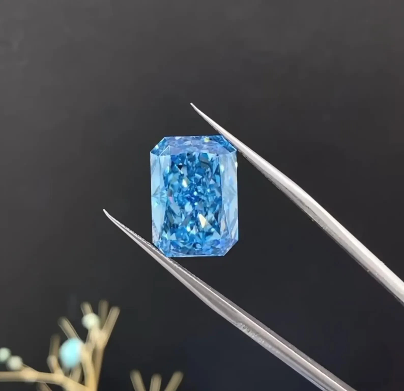 CERTIFIED 5.05 Ct Natural Blue Diamond Radiant LOOSE VVS1/ 11.2 mm