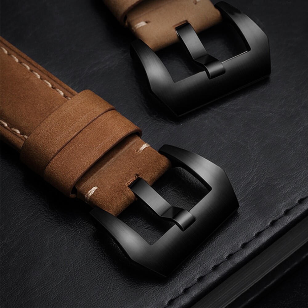 No Gaps Leather Watch Band For Samsung Galaxy Watch 4 5 6 7 40 44mm 43/47mm