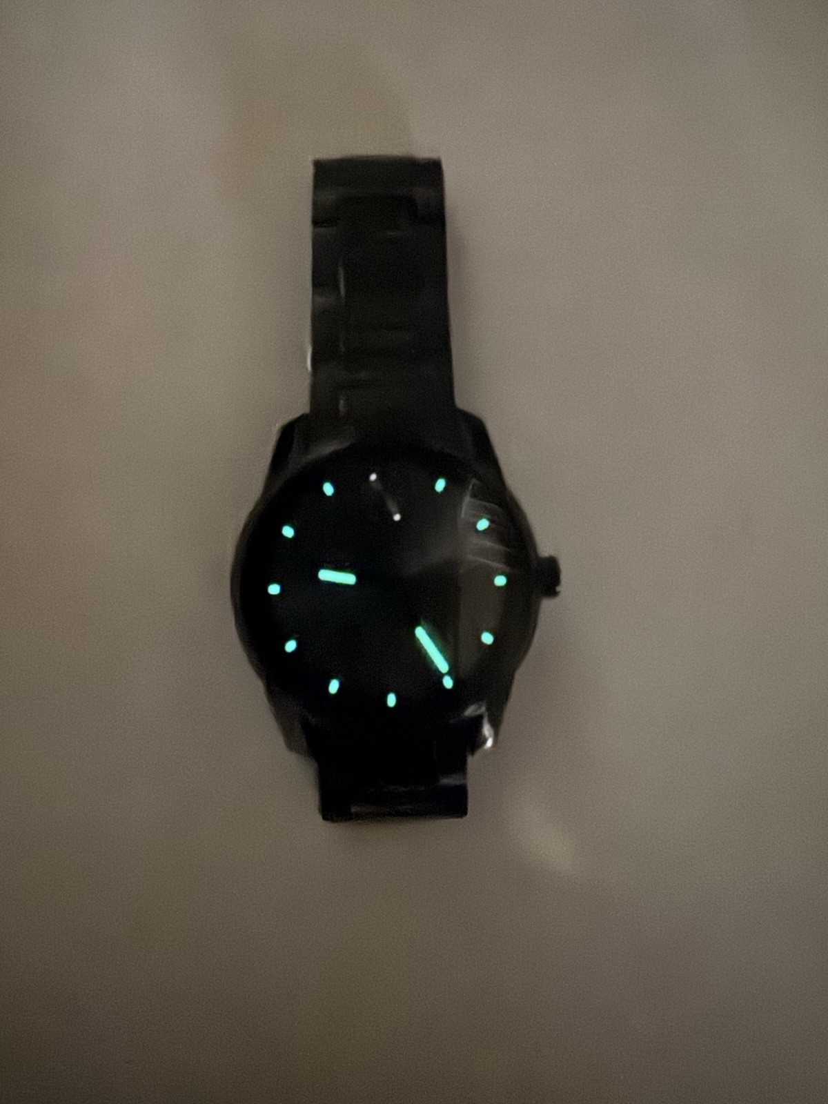 Movado Bold 44mm Black Dial Black SS Bracelet Quartz Date 30m Box Papers