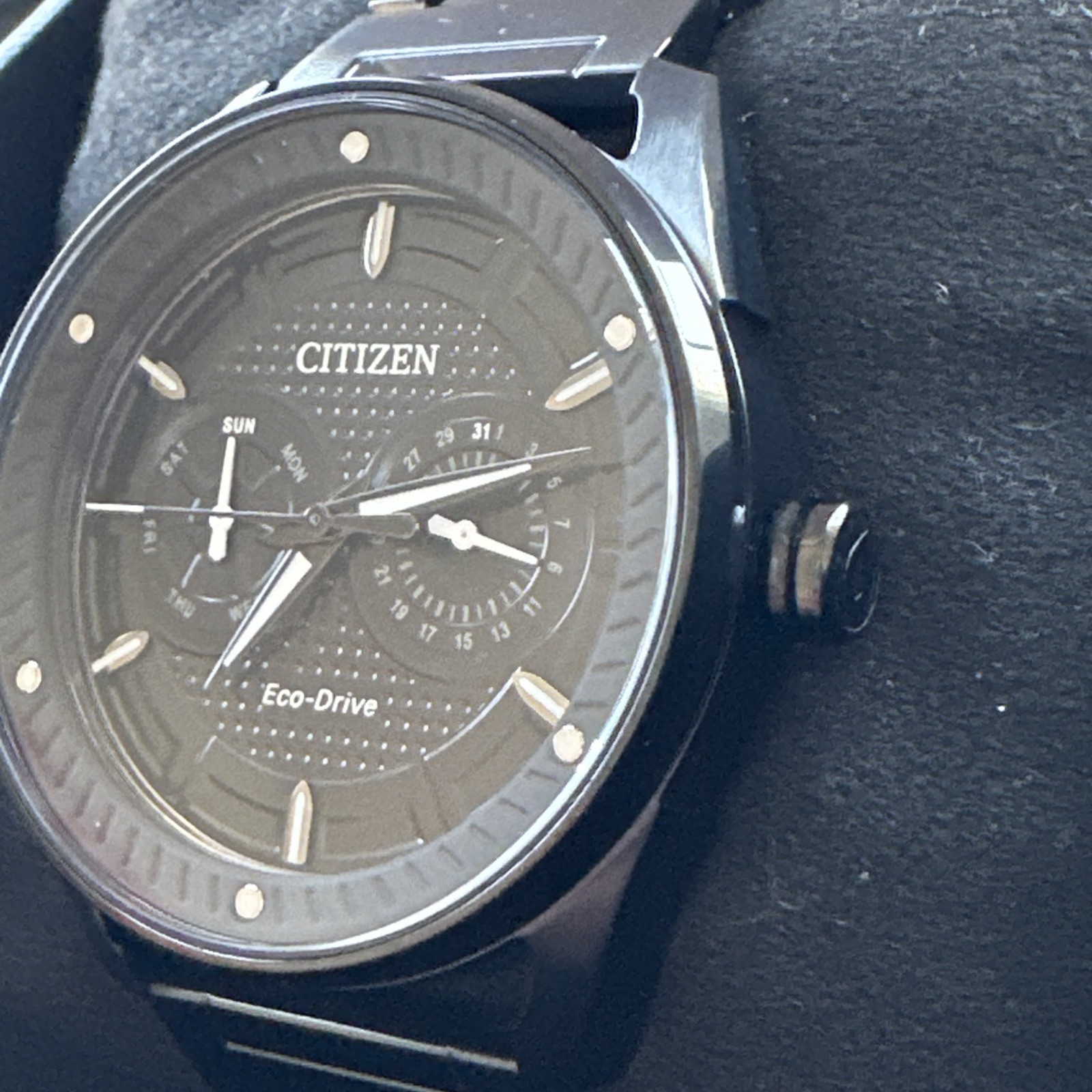 Citizen Men’s Sport Casual Day Date Eco-Drive Black Watch 42MM BU4025-59E