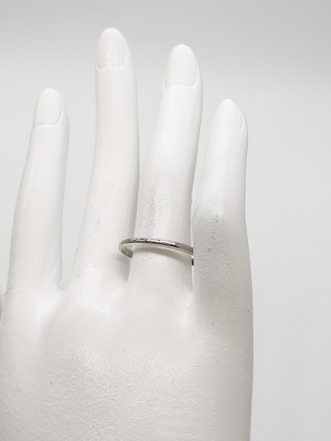 Vintage 1940s WW2 Signed W PALLADIUM Eternity Band Ring SZ 9.5
