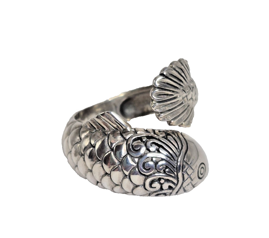 Bali Legacy Sterling Silver Koi Fish Ring Size 7 (6.10 g)