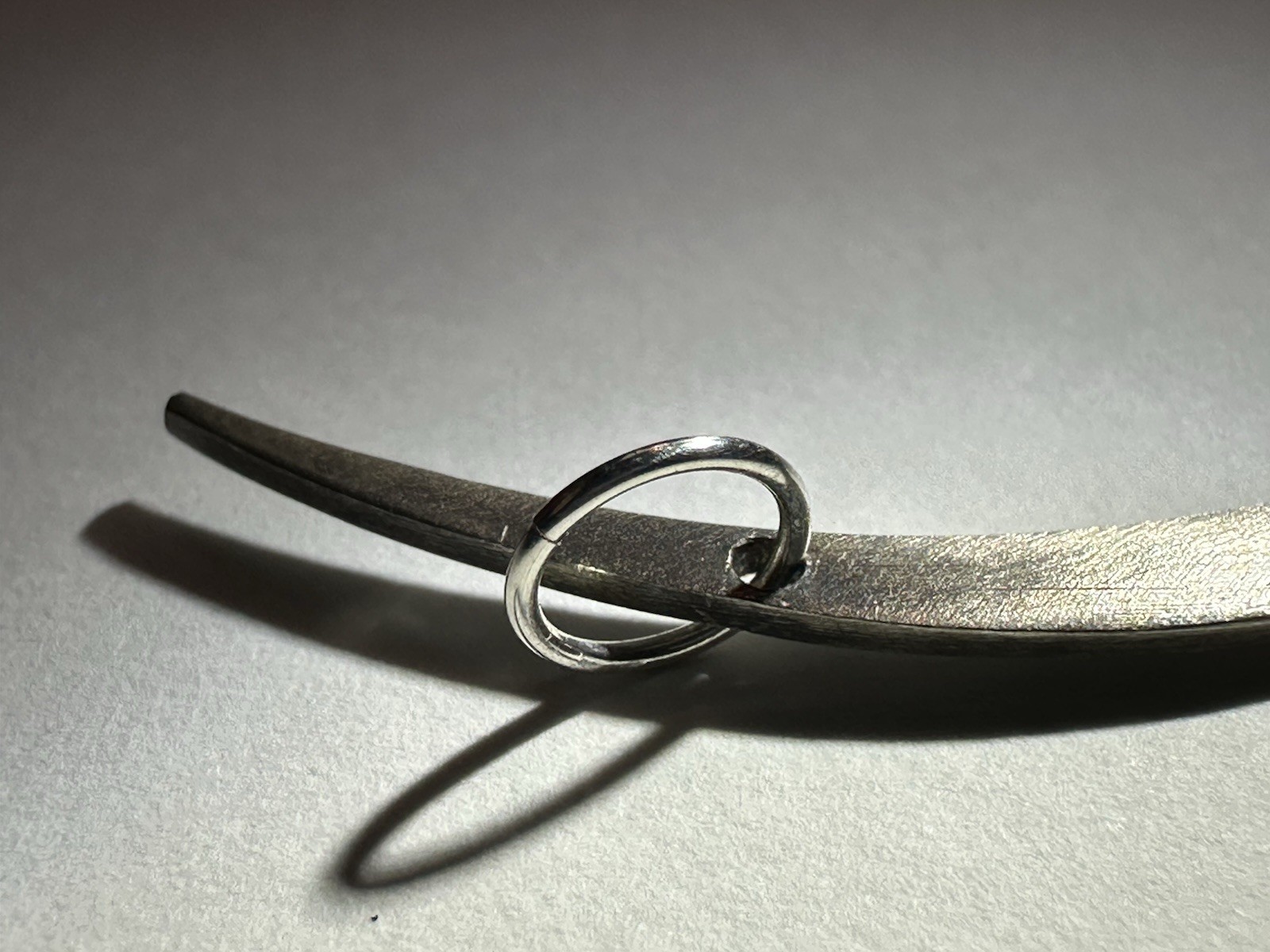 Handmade Sterling or 999 Silver Crescent Pendant, 2+ in from Etsy Boutique