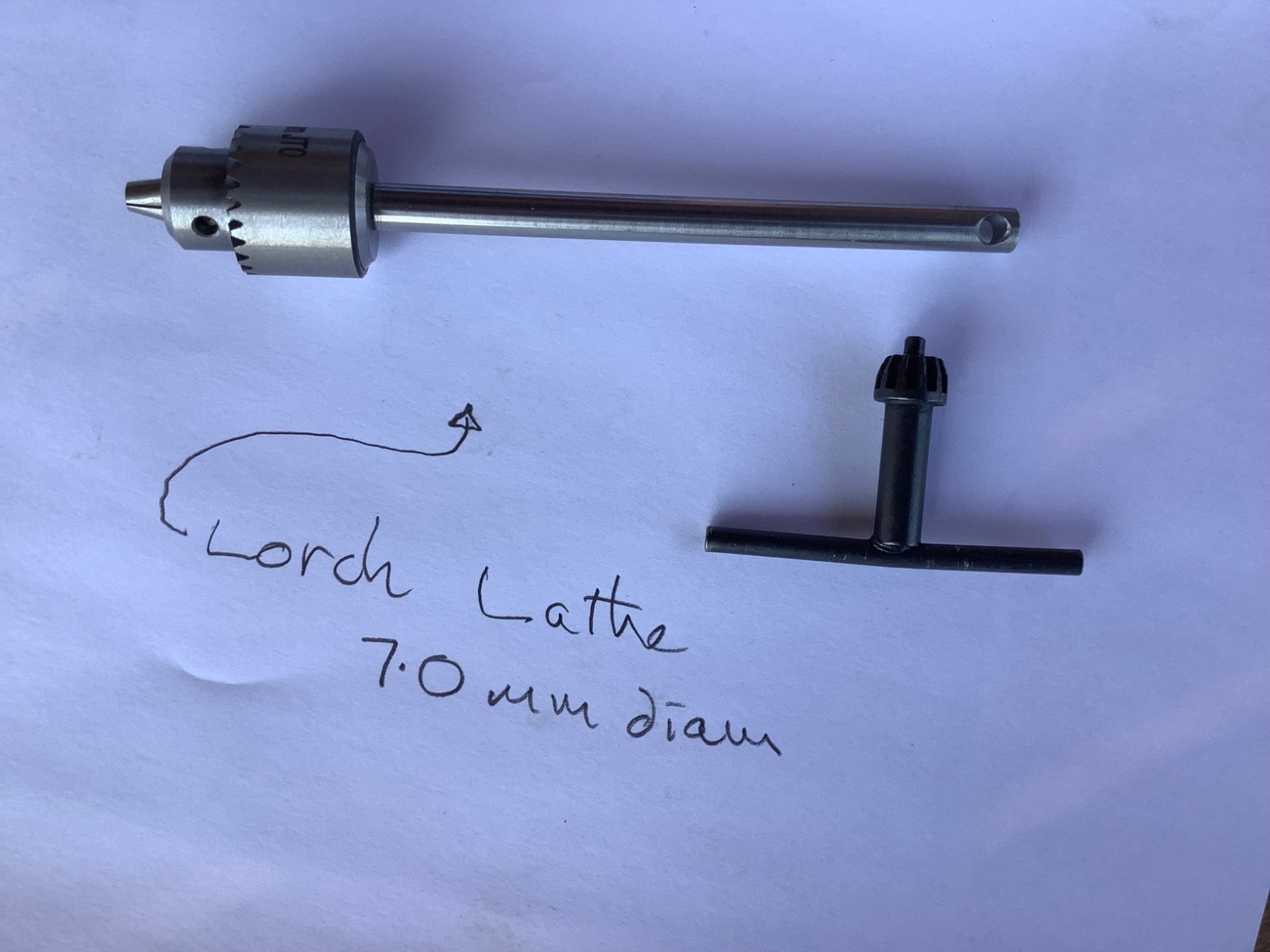 lorch watchmakers lathe drill chuck 0.3 – 4.0 mm on 7.0mm rod