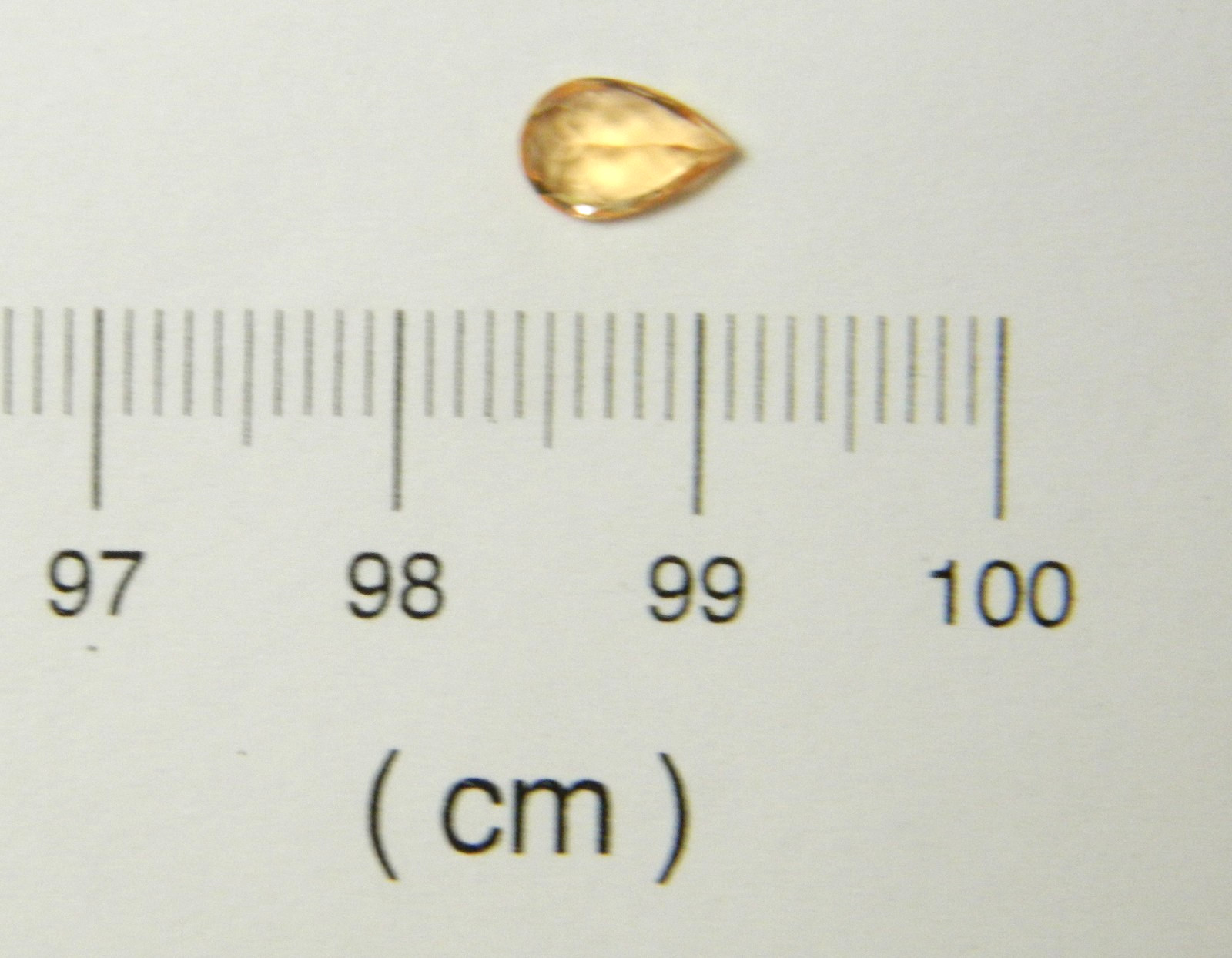 Imperial Topaz 0.73 Ct Clarity IF Pear Cut Natural Golden Brazil I195